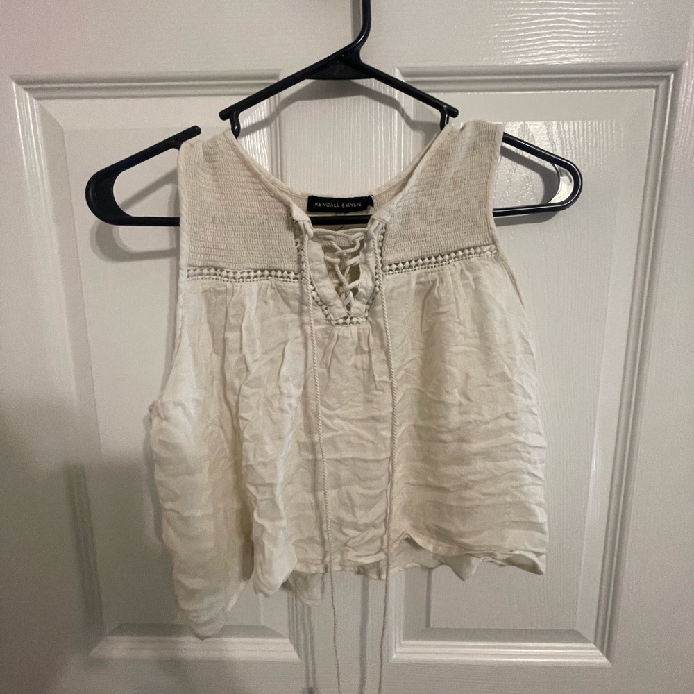 Cream KENDALL + KYLIE top